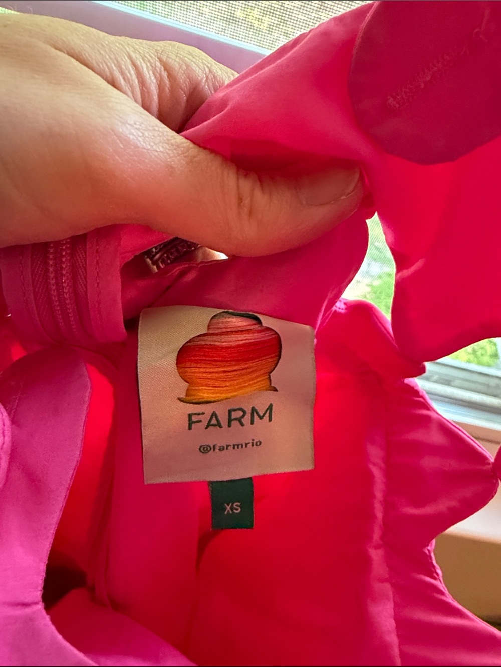 FARM Rio Hot Pink Ruffle-Trim Maxi Dress - Picture 3 of 4